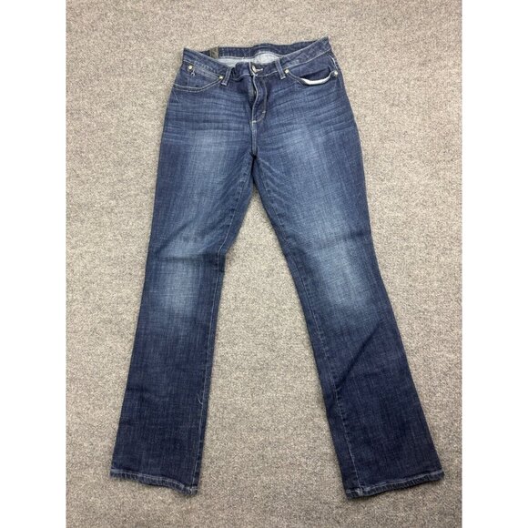 Wrangler Aura Jeans Women's W30 x L33 Blue Straight Leg Medium Wash Mid Rise - Picture 1 of 8